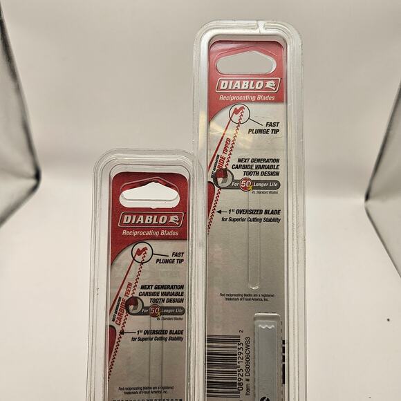 DIABLO DS0606CWS3 CARBIDE 6" + DS0906CWS3 CARBIDE 9" RECIPROCATING SAW BLADE NIB - Picture 4 of 5